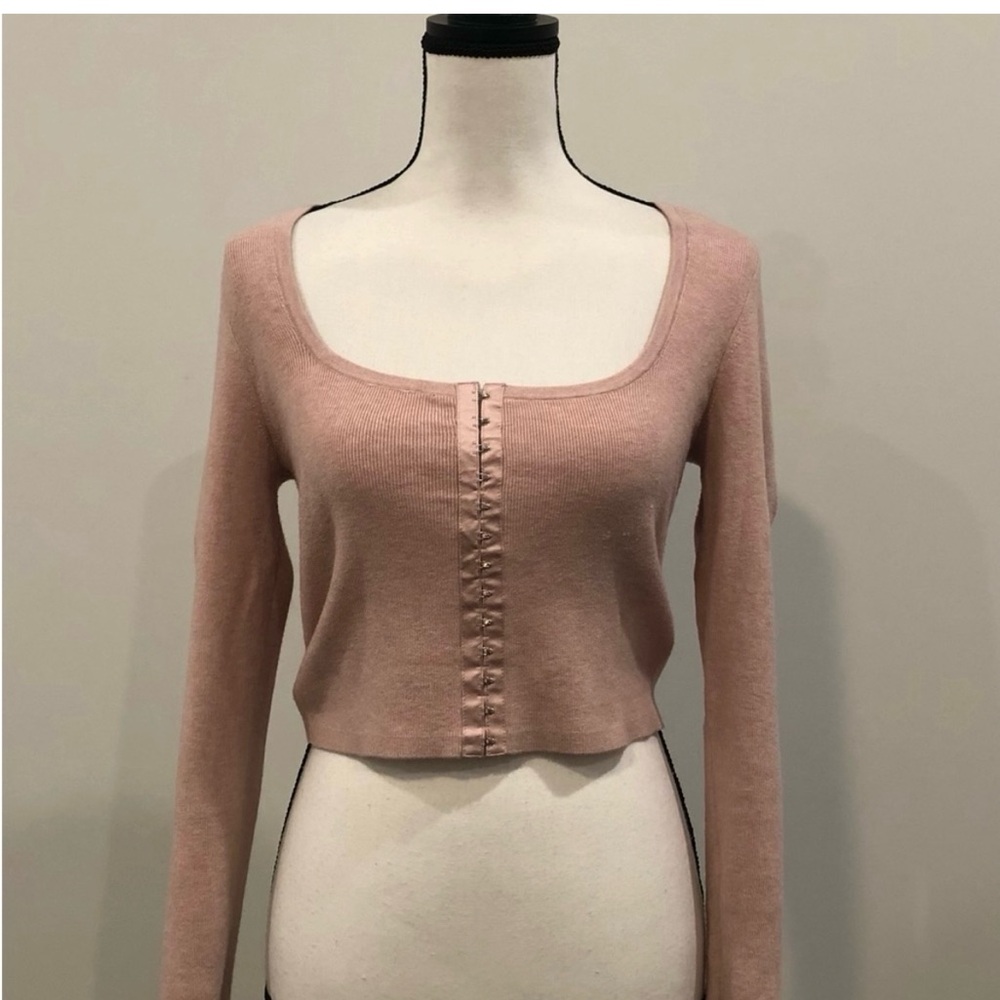 Victoria's Secret Light Pink Cropped Sweater